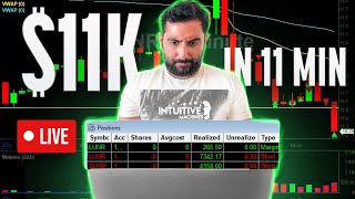 Watch Me Make $11,765 in 11 Minutes Selling The News $LUNR | LIVE TRADING*