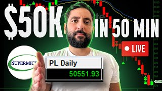 Watch Me Make $50,000 In 50 Minutes | LIVE TRADING | Millionaire Day Trader Strategy First Red Day*